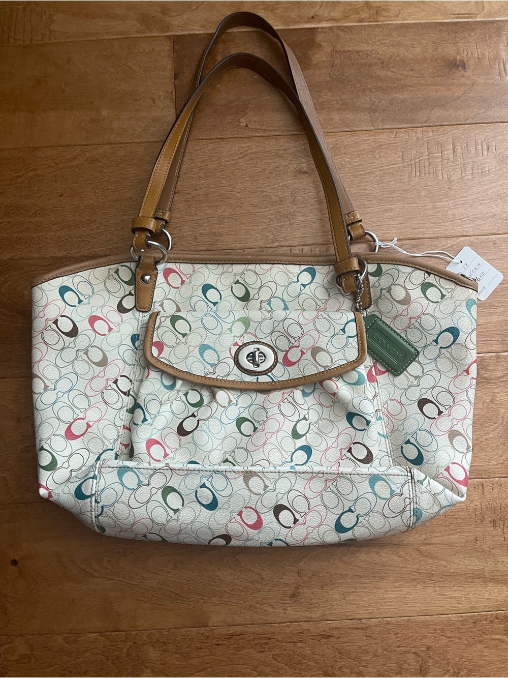 2010 Coach Multicolor Signature tote